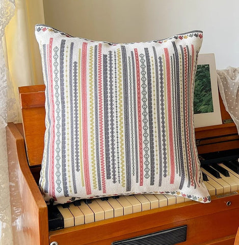 Decorative Throw Pillows for Dining Room, Bohemian Decorative Sofa Pillows, Geometric Modern Pillow Covers, Oriental Square Pillows for Couch-artworkcanvas