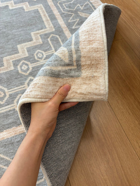 Contemporary Abstract Rugs Next to Bed, Geometric Modern Carpets for Office, Vintage Soft Turkish Rug for Living Room, Large Modern Rugs under Dining Room Table-artworkcanvas