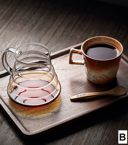 Modern Handmade Pottery Coffee Cup, Creative Brown White Black Blue Ceramic Coffee Mugs, Large Unique Tea Cup, Large Capacity Coffee Cups-artworkcanvas