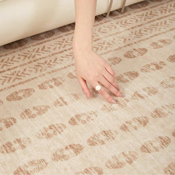 Mid Century Modern Rugs Next to Bed, Contemporary Rugs for Bedroom, Abstract Modern Carpets for Living Room, Modern Rugs for Dining Room-artworkcanvas