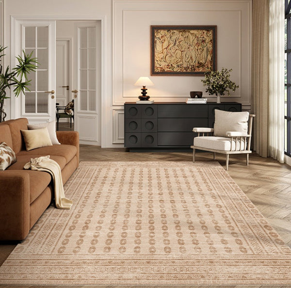 Mid Century Modern Rugs Next to Bed, Contemporary Rugs for Bedroom, Abstract Modern Carpets for Living Room, Modern Rugs for Dining Room-artworkcanvas