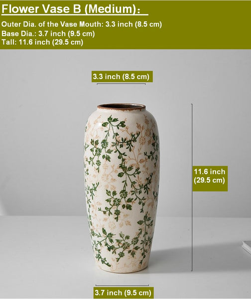Ceramic Bouquet Vases, Porcelain Flower Vases, Rustic Flower Vases on Table, Dining Table Centerpiece, Handmade Water Holding Flower Vase-artworkcanvas