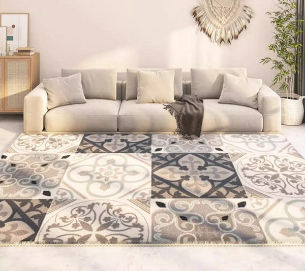 Modern Runner Rugs Next to Bed, Contemporary Rug Ideas for Living Room, Hallway Modern Runner Rugs, Extra Large Modern Rugs for Dining Room-artworkcanvas