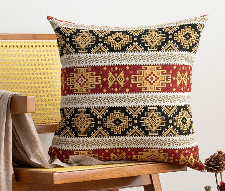 Decorative Throw Pillows, Bohemia Sofa Pillows for Living Room, Geometric Pattern Throw Pillow for Couch, Large Bohemian Decorative Sofa Pillows-artworkcanvas