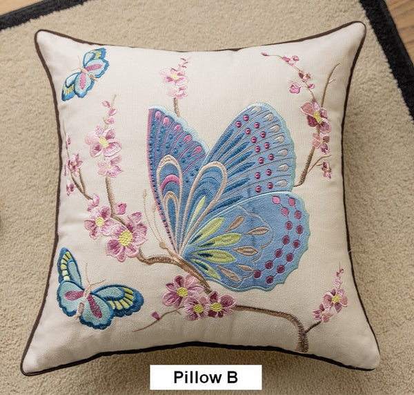 Decorative Throw Pillows for Living Room, Decorative Sofa Pillows, Butterfly Dragonfly Cotton and linen Pillow Cover, Modern Decorative Pillows for Couch-artworkcanvas