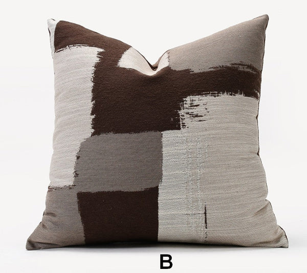 Geometric Modern Sofa Pillows, Abstract Decorative Pillows for Couch, Contemporary Throw Pillows, Modern Pillows for Bedroom, Modern Sofa Pillows-artworkcanvas