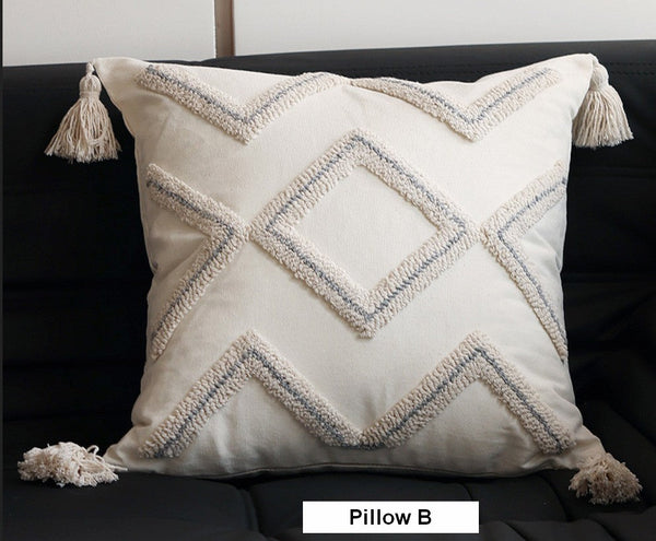 Decorative Pillows for Bedroom, Square Modern Throw Pillows for Couch, Modern Decorative Pillows for Interior Design, Contemporary Modern Sofa Pillow Covers-artworkcanvas
