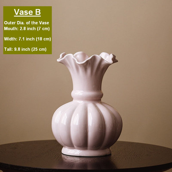 Ceramic Bud Vases, Small Flower Vases on Table, Handmade Water Holding Flower Vase, Rustic Porcelain Flower Vases-artworkcanvas