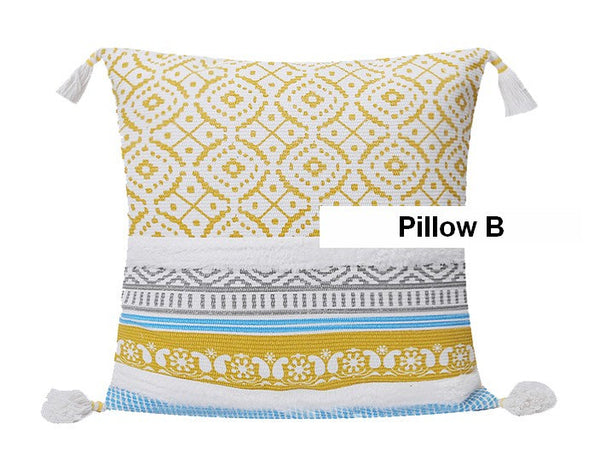 Geometric Modern Sofa Pillows for Bedroom, Square Pillows for Couch, Modern Decorative Pillow for Interior Design, Contemporary Decorative Pillow Covers-artworkcanvas