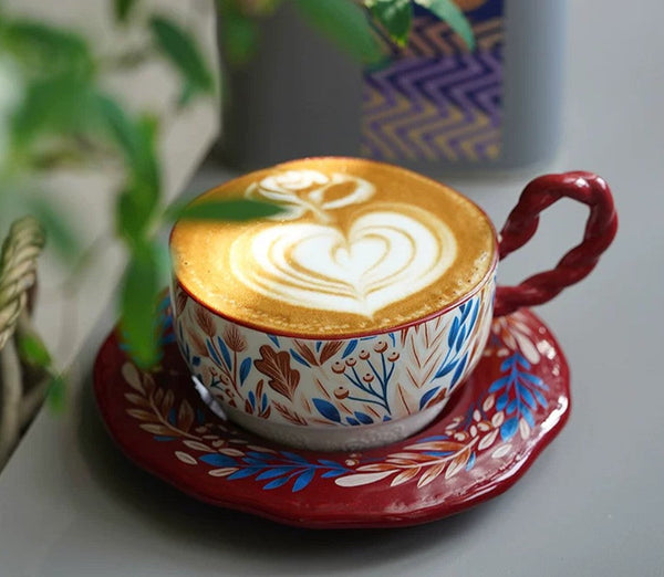 Ceramic Coffee Cup Set, Tea Cup With Saucer, Coffee Cup With Saucer, Porcelain Tea Cup Set, British Afternoon Tea Set, Gift Box Tea Set-artworkcanvas