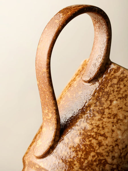 Creative Brown Green Blue Ceramic Coffee Mugs, Large Modern Handmade Pottery Coffee Cup, Large Unique Tea Cup, Large Capacity Coffee Cups-artworkcanvas