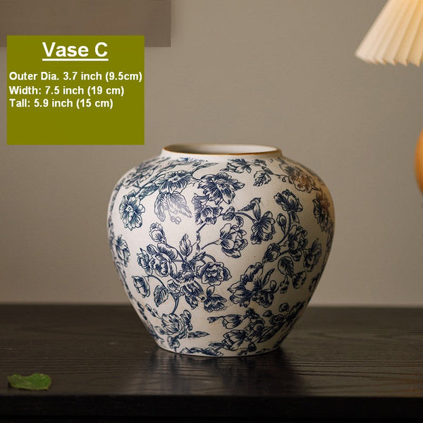 Porcelain Flower Vases, Modern Ceramic Bouquet Vases, Centerpiece on Dining Table, Flower Vase on Table, Handmade Water Holding Flower Vases-artworkcanvas