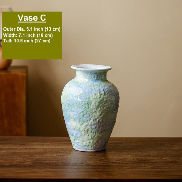 Centerpiece on Dining Table, Modern Porcelain Flower Vases, Handmade Water Holding Flower Vases, Ceramic Bouquet Vases, Flower Vases on Table-artworkcanvas