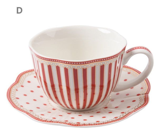 Unique Porcelain Cup and Saucer, Afternoon British Tea Cups, Creative Porcelain Tea Cup Saucer Set, Elegant Modern Ceramic Coffee Cups-artworkcanvas