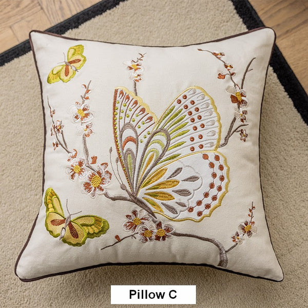 Decorative Throw Pillows for Living Room, Decorative Sofa Pillows, Butterfly Dragonfly Cotton and linen Pillow Cover, Modern Decorative Pillows for Couch-artworkcanvas