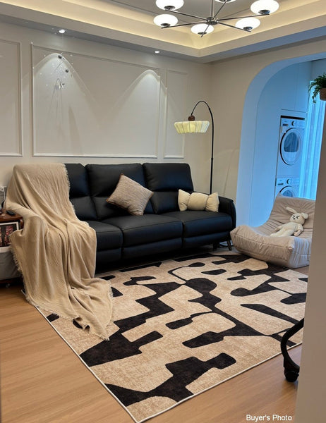 Large Modern Rugs for Living Room, Modern Rugs under Dining Room Table, Contemporary Abstract Rugs Next to Bed, Geometric Modern Carpets for Office-artworkcanvas