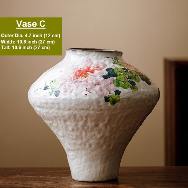 Modern Porcelain Flower Vases, Flower Vases on Table, Handmade Water Holding Flower Vases, Centerpiece on Dining Table, Ceramic Bouquet Vases-artworkcanvas