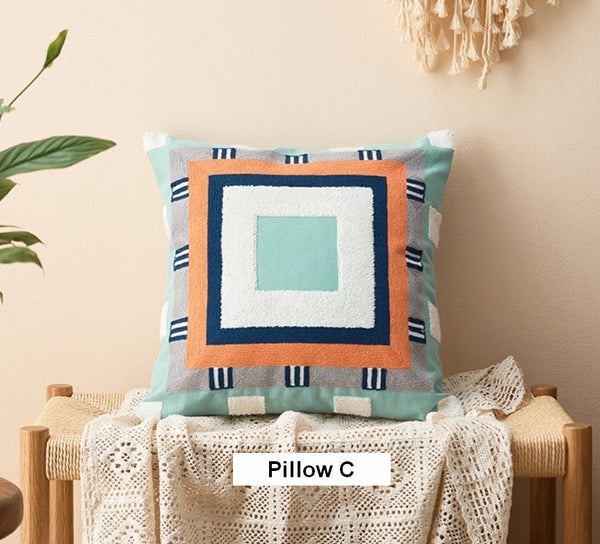 Large Modern Sofa Cushion, Decorative Pillow Covers, Modern Pillows for Couch, Abstract Decorative Throw Pillows for Living Room-artworkcanvas