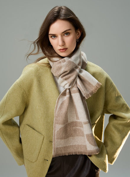 Cold Weather Scarf, Winter Scarf, Soft Cashmere Scarf for Women, Casual Scarf for Women, Modern Wool Scarf for Women, Fashion Designer Scarf-artworkcanvas