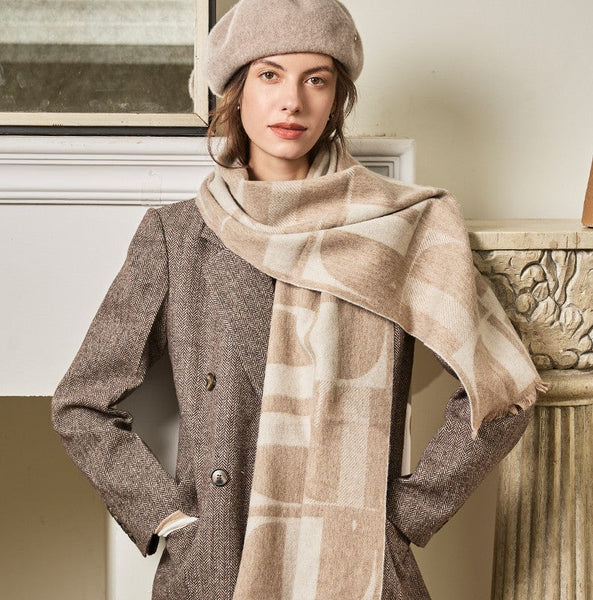 Cold Weather Scarf, Winter Scarf, Soft Cashmere Scarf for Women, Casual Scarf for Women, Modern Wool Scarf for Women, Fashion Designer Scarf-artworkcanvas