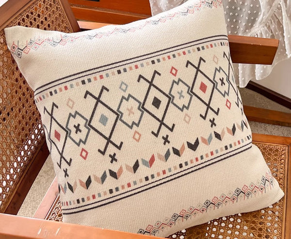 Decorative Sofa Pillow Covers, Decorative Throw Pillows for Dining Room, Bohemian Geometric Modern Pillows, Oriental Square Pillows for Couch-artworkcanvas