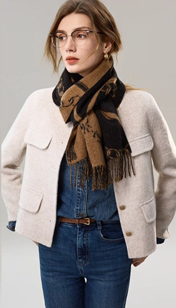 Cold Weather Scarf, Fashion Scarf, Soft Cashmere Scarf for Girls, Elegant Designer Scarf, Holiday Women Scarf, Christmas Gifts for Her, Modern Wool Scarf, Warm Winter Scarf-artworkcanvas