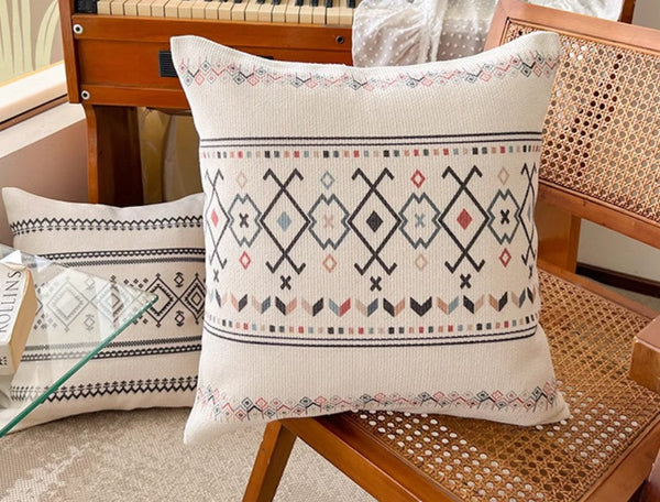 Decorative Sofa Pillow Covers, Decorative Throw Pillows for Dining Room, Bohemian Geometric Modern Pillows, Oriental Square Pillows for Couch-artworkcanvas
