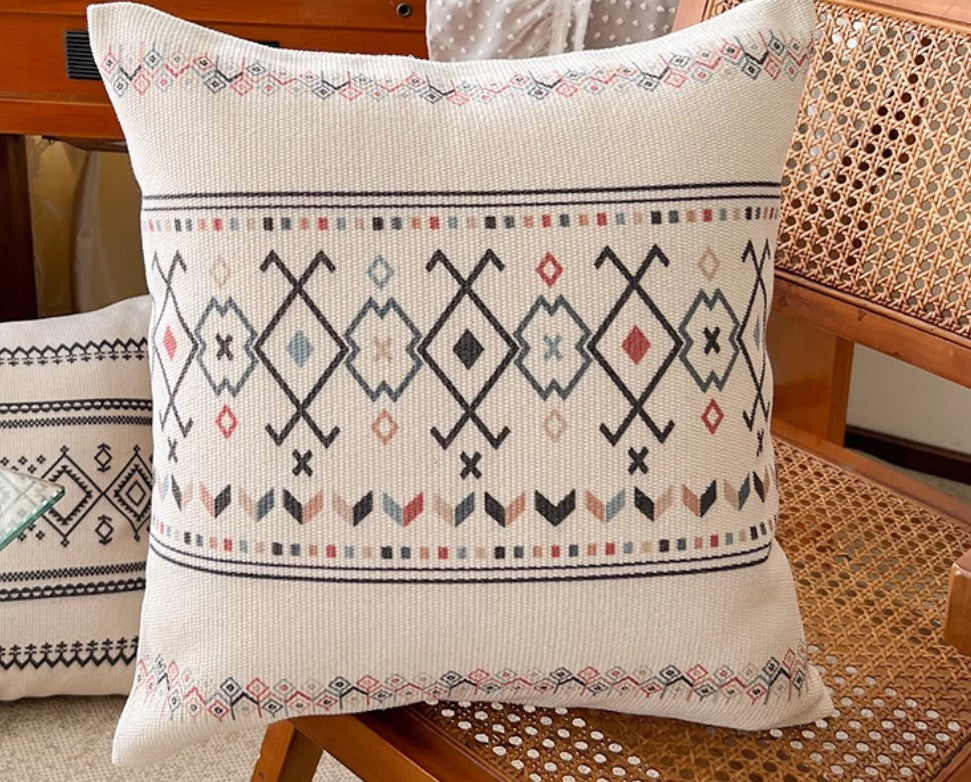 Decorative Sofa Pillow Covers, Decorative Throw Pillows for Dining Room, Bohemian Geometric Modern Pillows, Oriental Square Pillows for Couch-artworkcanvas