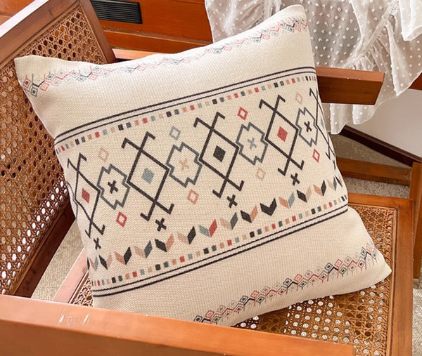 Decorative Sofa Pillow Covers, Decorative Throw Pillows for Dining Room, Bohemian Geometric Modern Pillows, Oriental Square Pillows for Couch-artworkcanvas