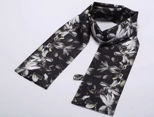 Lightweight Short Silk Scarf, Casual Silk Scarf Men, Mens Dress Silk Scarf, Short Silk Ascot Men, Silk Scarf For Blazer, Mens Summer Silk Scarf-artworkcanvas