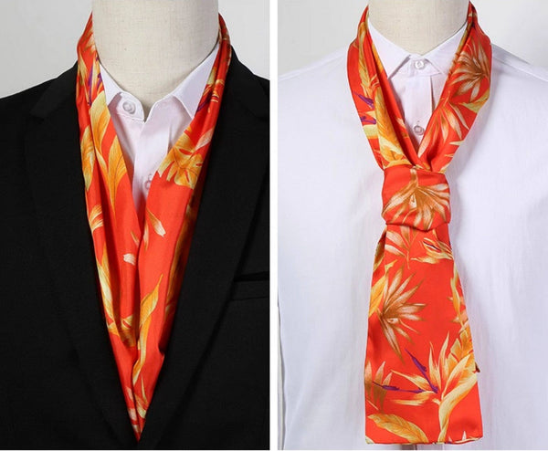 Narrow Pure Silk Scarf, Short Silk Neckerchief Men, Short Silk Ascot Men, Silk Scarf For Blazer, Mens Summer Silk Scarf, Soft Silk Short Scarf, Business Slim Silk Scarf, Mens Thin Silk Neck Scarf-artworkcanvas
