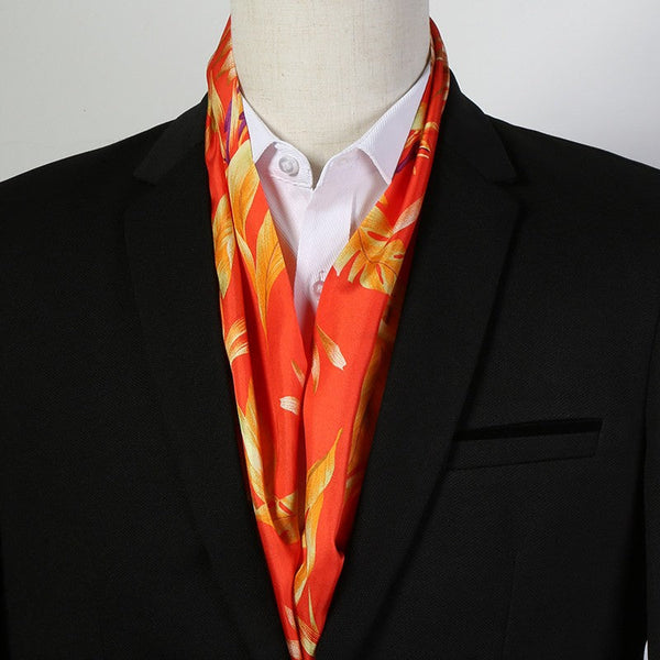 Narrow Pure Silk Scarf, Short Silk Neckerchief Men, Short Silk Ascot Men, Silk Scarf For Blazer, Mens Summer Silk Scarf, Soft Silk Short Scarf, Business Slim Silk Scarf, Mens Thin Silk Neck Scarf-artworkcanvas