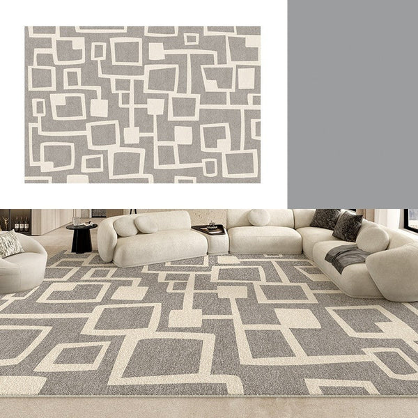 Large Geometric Rugs, Contemporary Area Rugs for Dining Room, Modern Rugs for Living Room, Gray Modern Rugs for Bedroom-artworkcanvas