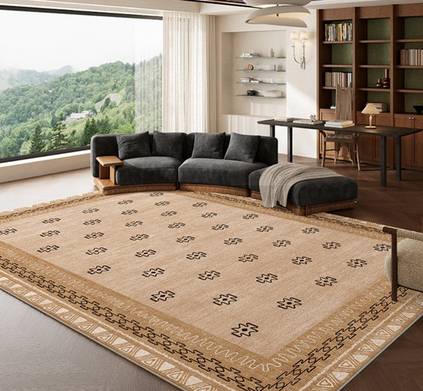 Abstract Contemporary Modern Rugs, Modern Rugs for Dining Room, Geometric Contemporary Rugs Next to Bed, Mid Century Area Rugs for Living Room-artworkcanvas