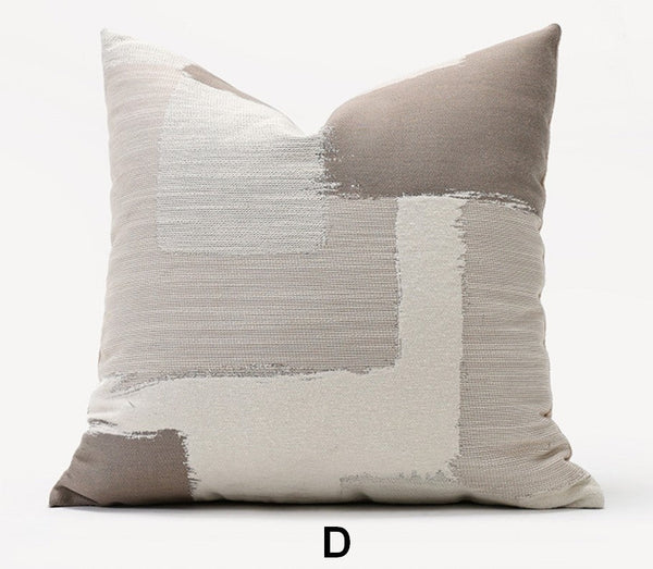 Geometric Modern Sofa Pillows, Abstract Decorative Pillows for Couch, Contemporary Throw Pillows, Modern Pillows for Bedroom, Modern Sofa Pillows-artworkcanvas