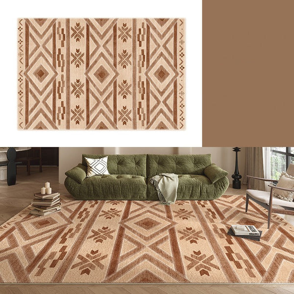 Mid Century Modern Rugs Next to Bed, Contemporary Rugs for Bedroom, Abstract Modern Carpets for Living Room, Modern Rugs for Dining Room-artworkcanvas