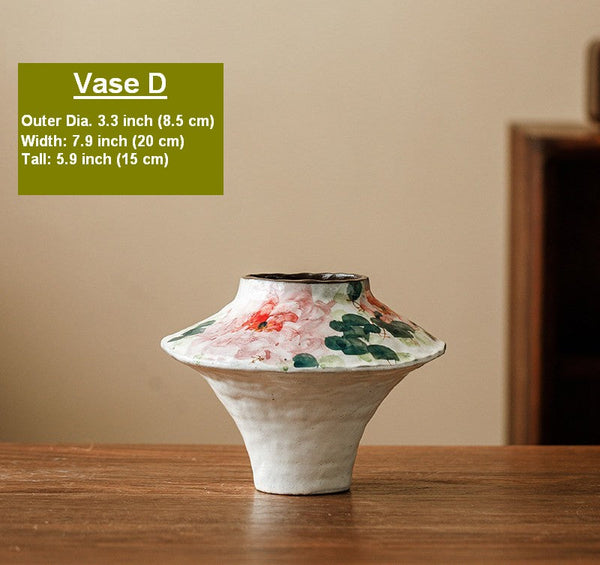 Modern Porcelain Flower Vases, Flower Vases on Table, Handmade Water Holding Flower Vases, Centerpiece on Dining Table, Ceramic Bouquet Vases-artworkcanvas