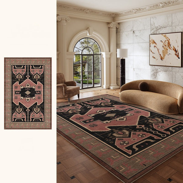 Large Modern Rugs under Dining Room Table, Contemporary Abstract Rugs Next to Bed, Vintage Soft Turkish Rug for Living Room, Geometric Modern Carpets for Office-artworkcanvas