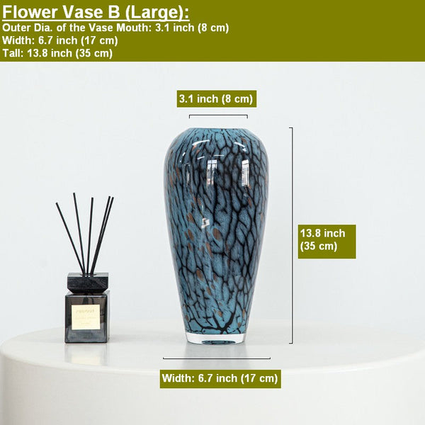 Glass Bud Vases, Bouquet Flower Vase, Colored Glaze Vase for Modern Home Decor, Handmade Liuli Vases, Centerpiece Vases on Table-artworkcanvas