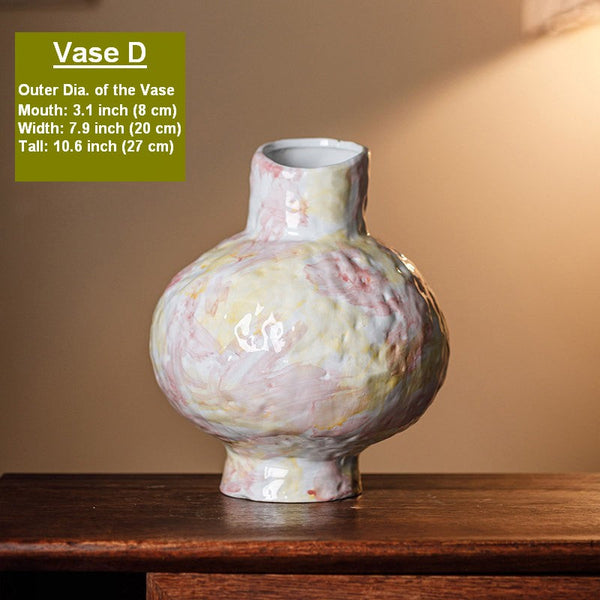 Handmade Water Holding Flower Vases, Modern Bouquet Flower Vases, Centerpiece on Dining Table, Large Flower Vase on Table, Pottery Flower Vases-artworkcanvas
