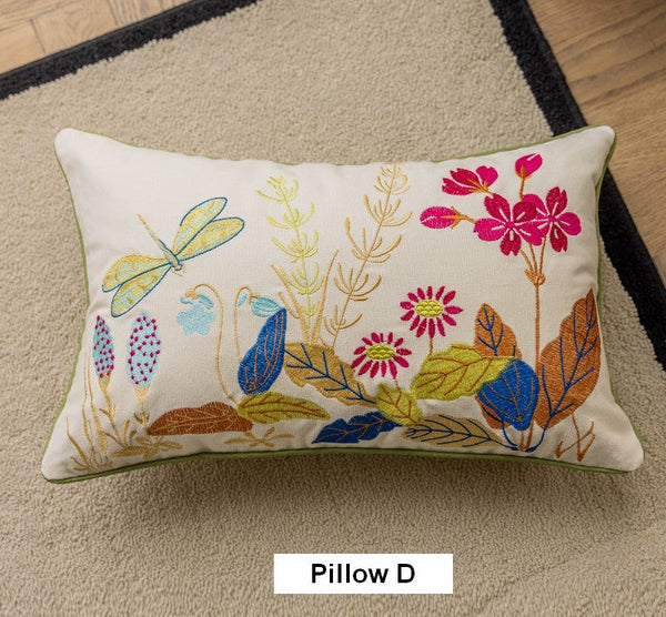 Decorative Throw Pillows for Living Room, Decorative Sofa Pillows, Butterfly Dragonfly Cotton and linen Pillow Cover, Modern Decorative Pillows for Couch-artworkcanvas
