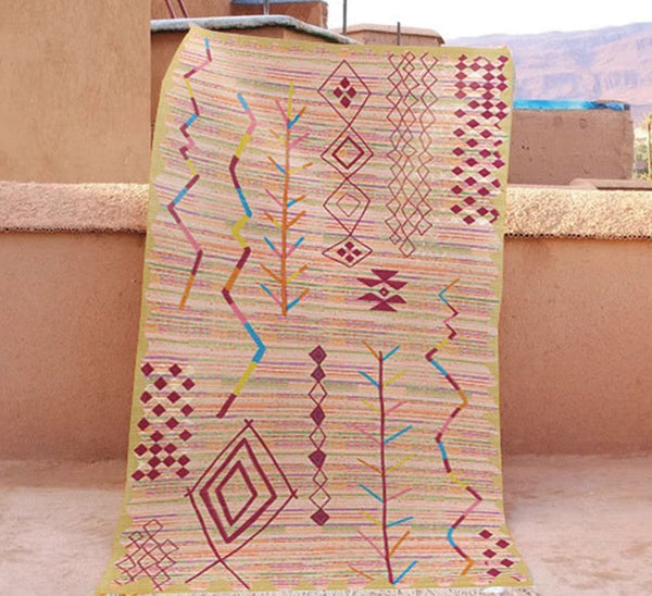 Bedroom Vintage Rugs, Morocco Rugs for Dining Room, Vintage Persian Rugs, Extra Large Traditional Colorful Moroccan Rug, Oversized Area Rugs for Living Room-artworkcanvas