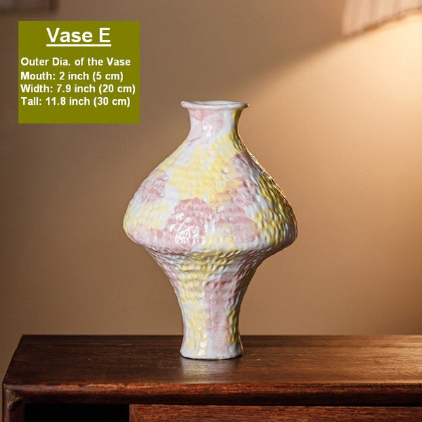 Handmade Water Holding Flower Vases, Modern Bouquet Flower Vases, Centerpiece on Dining Table, Large Flower Vase on Table, Pottery Flower Vases-artworkcanvas