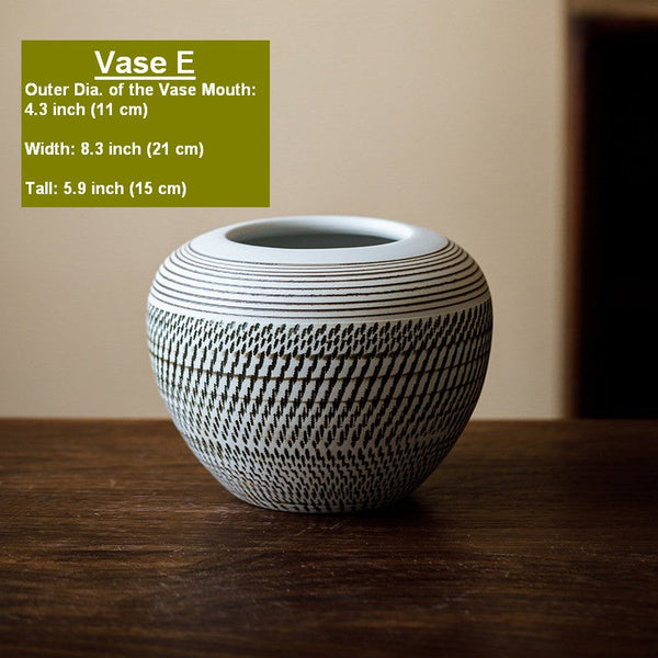Pottery Flower Vases Urn, Modern Bouquet Flower Vases, Centerpiece on Dining Table, Large Flower Vase on Table, Handmade Water Holding Flower Vases-artworkcanvas