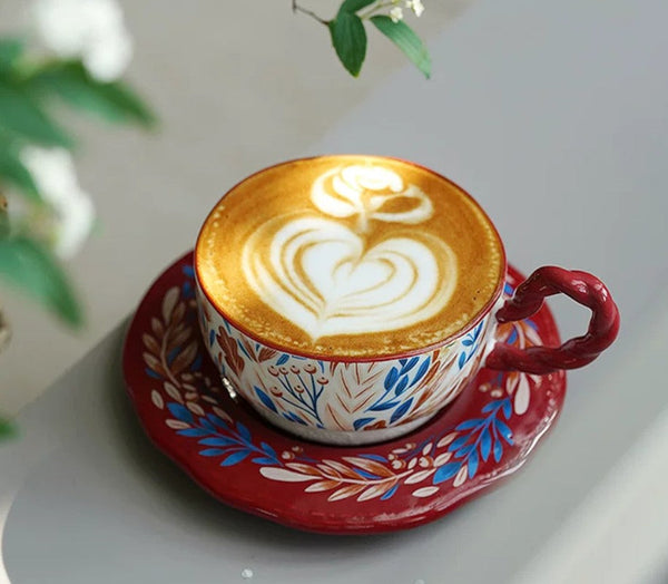 Ceramic Coffee Cup Set, Tea Cup With Saucer, Coffee Cup With Saucer, Porcelain Tea Cup Set, British Afternoon Tea Set, Gift Box Tea Set-artworkcanvas