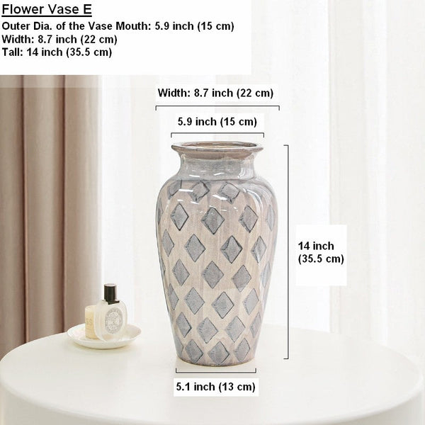 Unique Porcelain Flower Vases, Flower Vases on Table, Contemporary Vases for Modern Home Decor, Ceramic Bouquet Vases, Dining Table Centerpiece-artworkcanvas