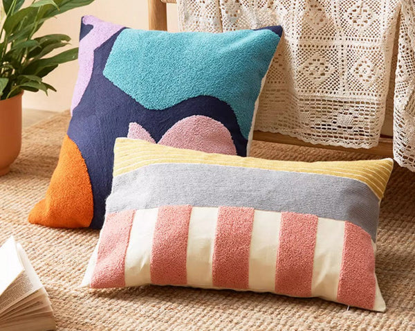 Large Modern Sofa Cushion, Decorative Pillow Covers, Modern Pillows for Couch, Abstract Decorative Throw Pillows for Living Room-artworkcanvas