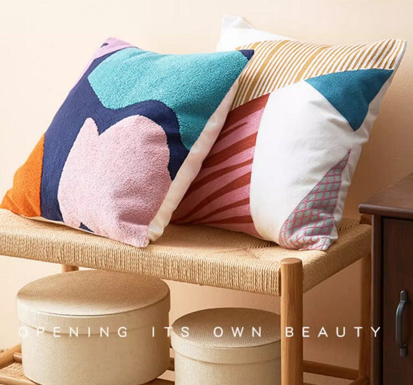 Large Modern Sofa Cushion, Decorative Pillow Covers, Modern Pillows for Couch, Abstract Decorative Throw Pillows for Living Room-artworkcanvas