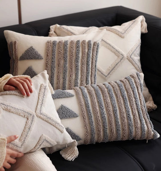 Decorative Pillows for Bedroom, Square Modern Throw Pillows for Couch, Modern Decorative Pillows for Interior Design, Contemporary Modern Sofa Pillow Covers-artworkcanvas