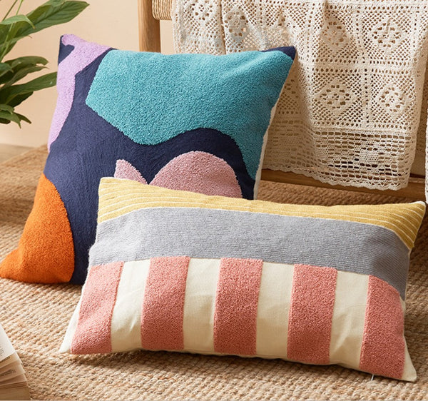 Large Modern Sofa Cushion, Decorative Pillow Covers, Modern Pillows for Couch, Abstract Decorative Throw Pillows for Living Room-artworkcanvas